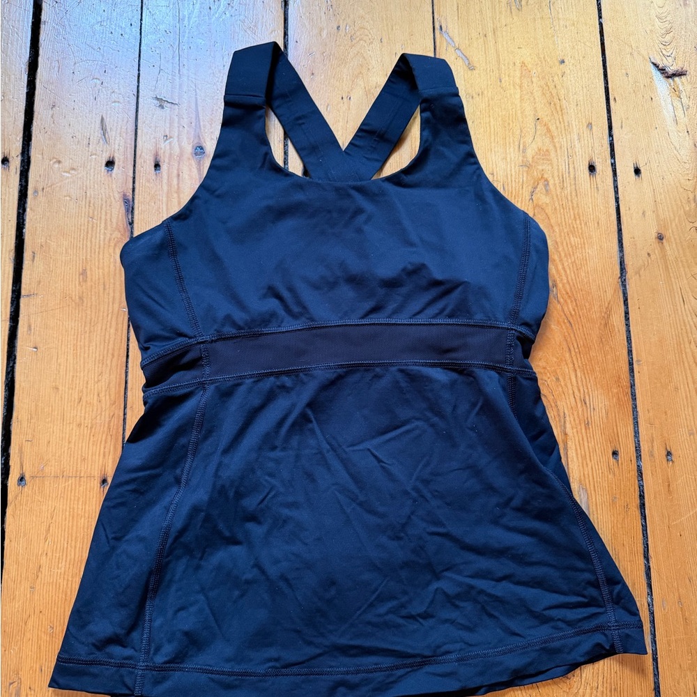 lululemon athletica Swift Tank Cross Back Black Tank Top